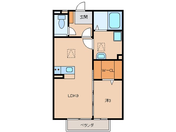 八幡前駅 徒歩10分 1階の物件間取画像